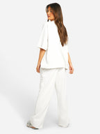 Women's Oversized Lounge Set – Wide Leg Set