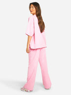 Women's Oversized Lounge Set – Wide Leg Set