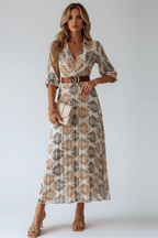 Women's Printed Maxi Dress – Boho Summer Dress