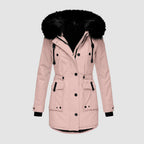 Women's Waterproof Quilted Coat – Hooded Padded Longline Winter Jacket