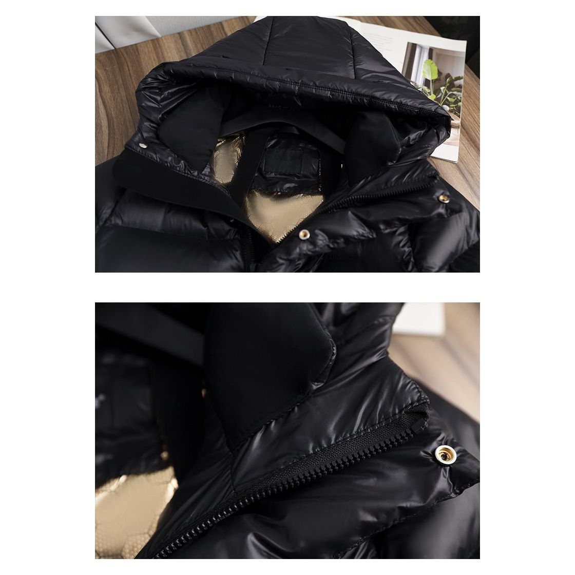 Women's Hooded Puffer Jacket – Lightweight Quilted Winter Coat