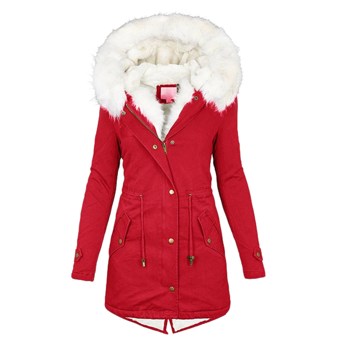 Women's Wind Resistant Winter Jacket – Hooded Fleece Lined Cold Weather Coat