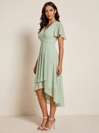 Women's Wedding Guest Midi Dress – Fitted Romantic Occasion Dress