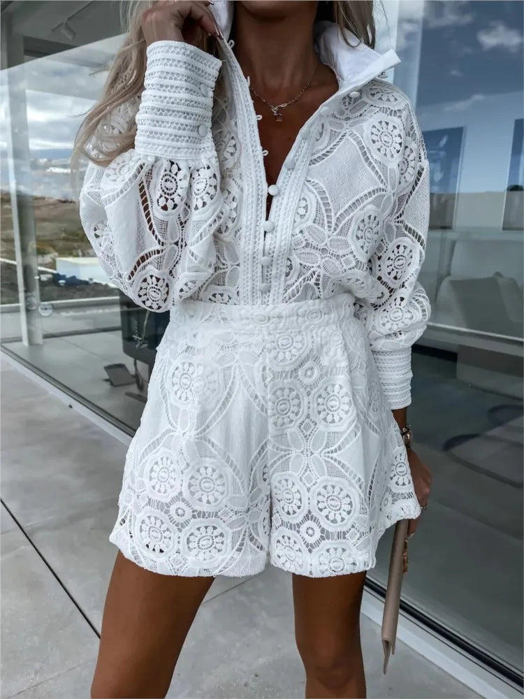 Women's Lace Set – Elegant Two-Piece Set – Veanne