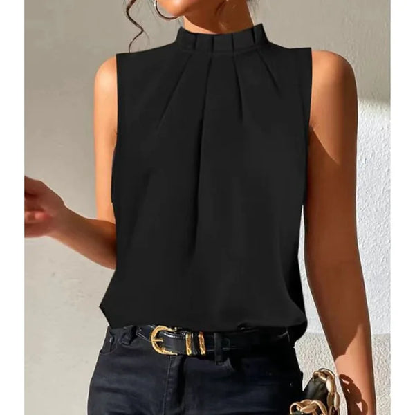 Women's Off-Shoulder Statement Blouse – Relaxed Long Sleeve Blouse