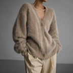Women's Structured Statement Cardigan – Refined Long Sleeve Cardigan