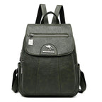 Women's Anti-Theft Faux Leather Backpack – Secure Everyday Backpack – Charlotte