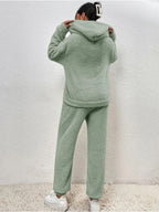 Women's Teddy Lounge Set – Hooded Cozy House Suit