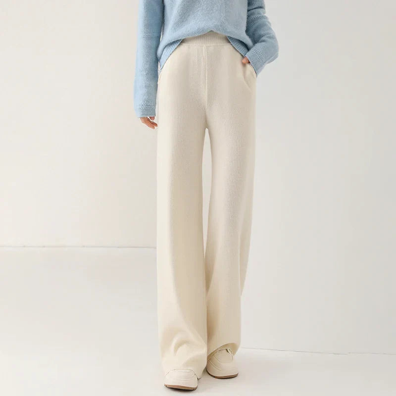Women's Knit Pants – High Waist Wide Leg Pants