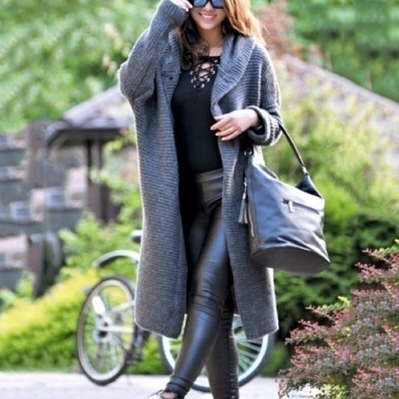Women's Relaxed Hooded Cardigan – Long Sleeve Casual Layering Cardigan
