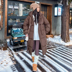 Women's Quilted Hooded Parka – Longline Cold Weather Winter Jacket