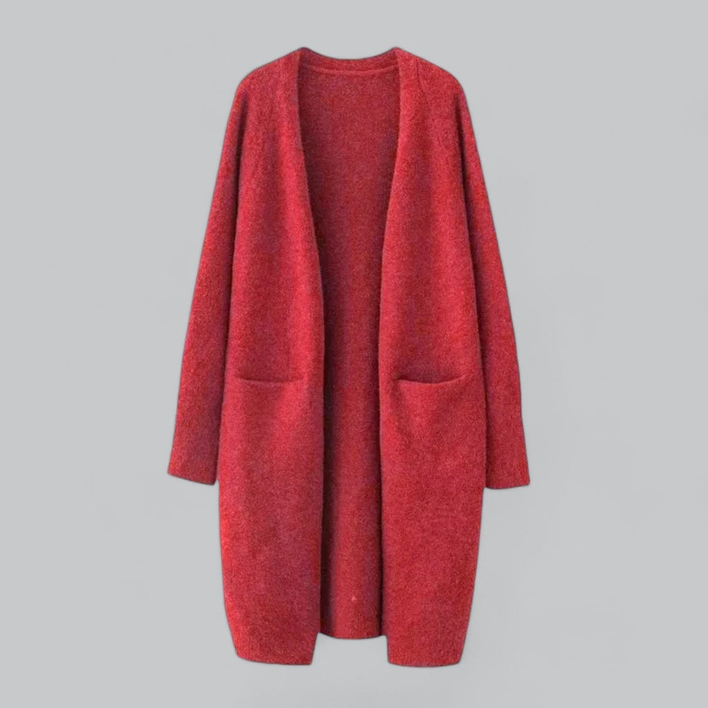 Women's Open Front Longline Cardigan – Classic Relaxed Fit Cardigan