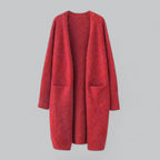 Women's Open Front Longline Cardigan – Classic Relaxed Fit Cardigan