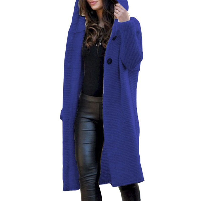 Women's Relaxed Hooded Cardigan – Long Sleeve Casual Layering Cardigan