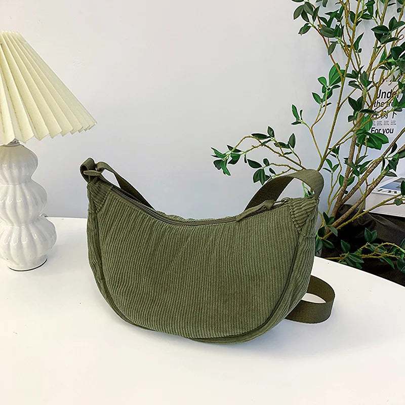Women's Corduroy Crossbody Bag – Casual Mini Crossbody Bag – Josepha
