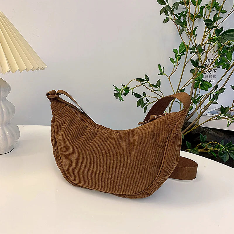 Women's Corduroy Crossbody Bag – Casual Mini Crossbody Bag – Josepha