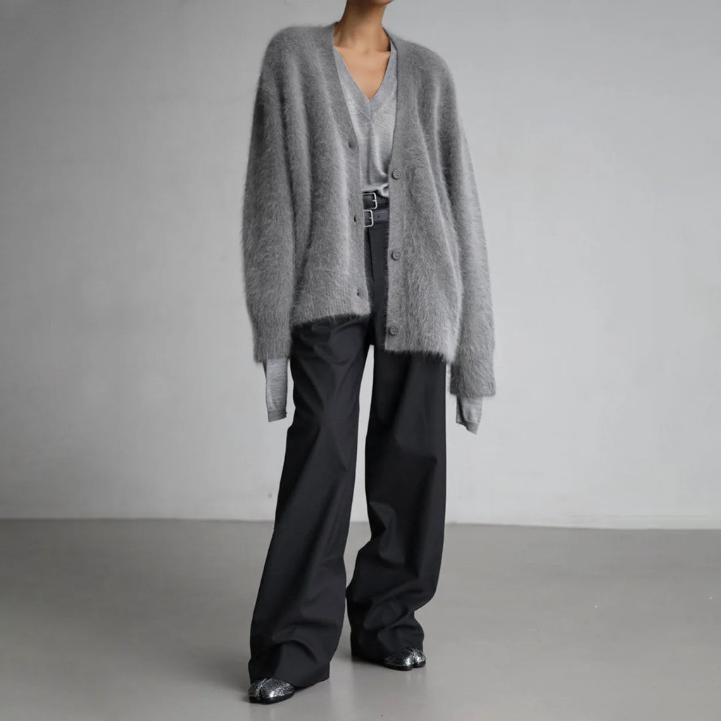 Women's Structured Statement Cardigan – Refined Long Sleeve Cardigan