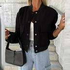 Women's Structured Short Jacket – Tailored Casual Everyday Jacket