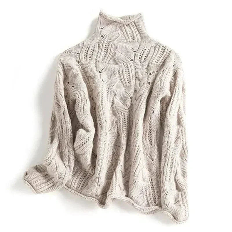 Women's Cozy Winter Sweater – Relaxed Long Sleeve Knit Pullover
