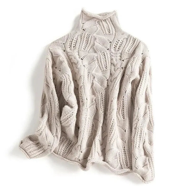 Women's Minimal Crew Neck Sweater – Classic Long Sleeve Knit Pullover