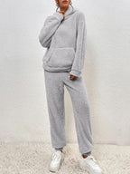 Women's Teddy Lounge Set – Hooded Cozy House Suit