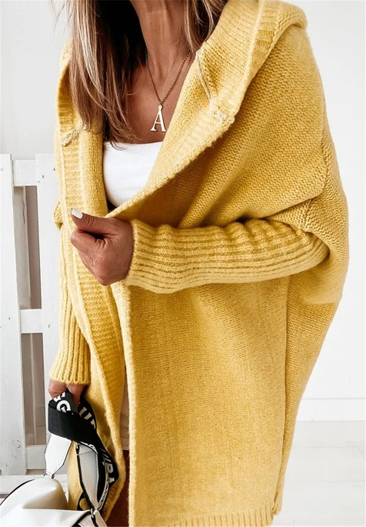 Women's Oversized Longline Cardigan – Relaxed Statement Sleeve Cardigan