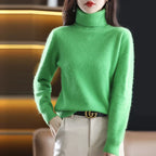Women's Classic Turtleneck Sweater – Soft High Neck Winter Pullover