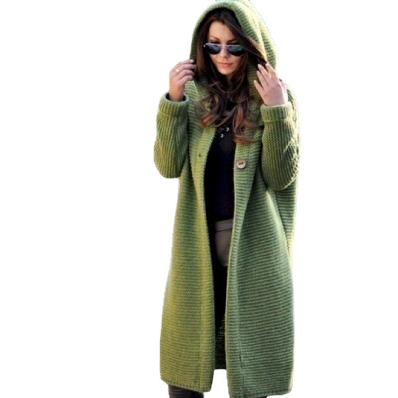 Women's Relaxed Hooded Cardigan – Long Sleeve Casual Layering Cardigan