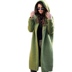 Women's Relaxed Hooded Cardigan – Long Sleeve Casual Layering Cardigan