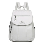 Women's Anti-Theft Faux Leather Backpack – Secure Everyday Backpack – Charlotte