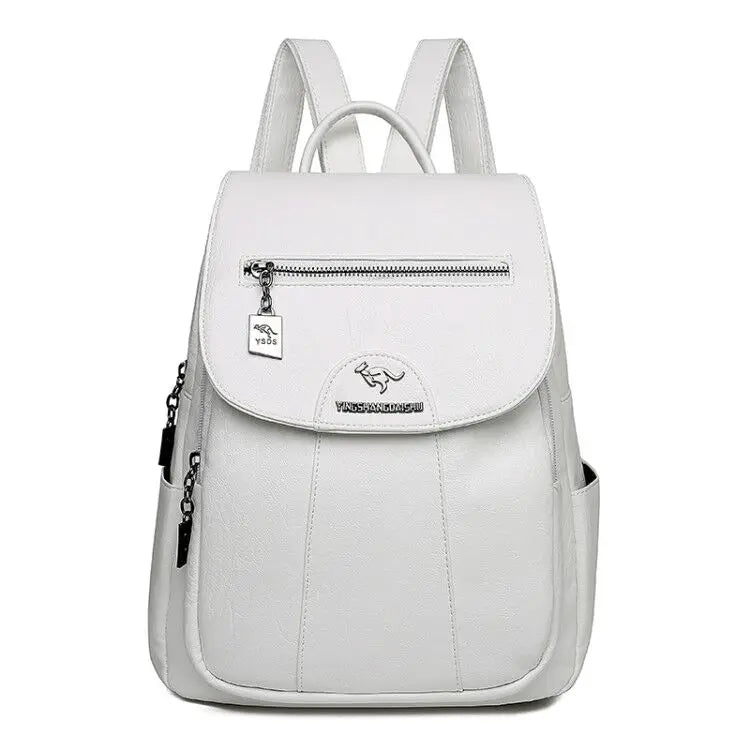 Women's Anti-Theft Faux Leather Backpack – Secure Everyday Backpack – Charlotte
