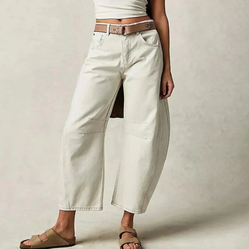 Women's High Waist Jeans – Relaxed Fit Denim Jeans – Hanna