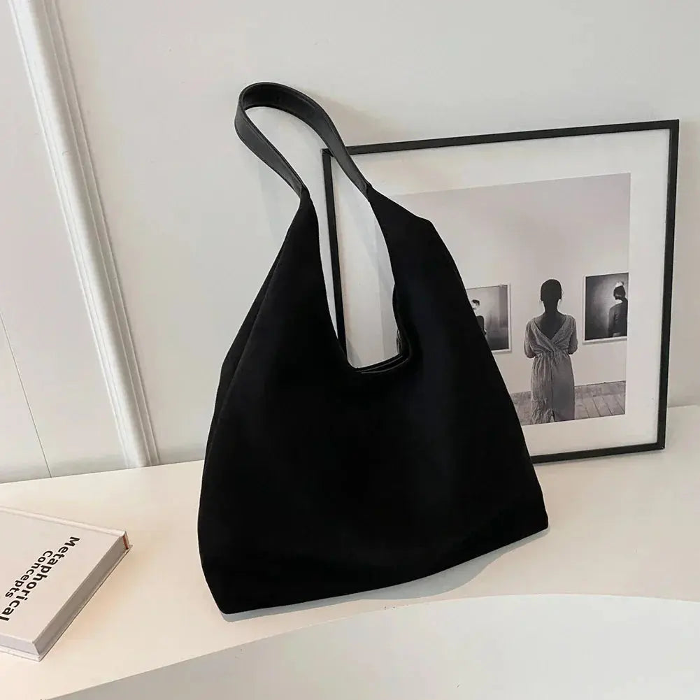 Women's Suede Tote Bag – Oversized Everyday Handbag – Elisa