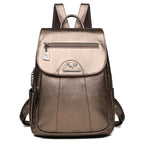 Women's Anti-Theft Faux Leather Backpack – Secure Everyday Backpack – Charlotte