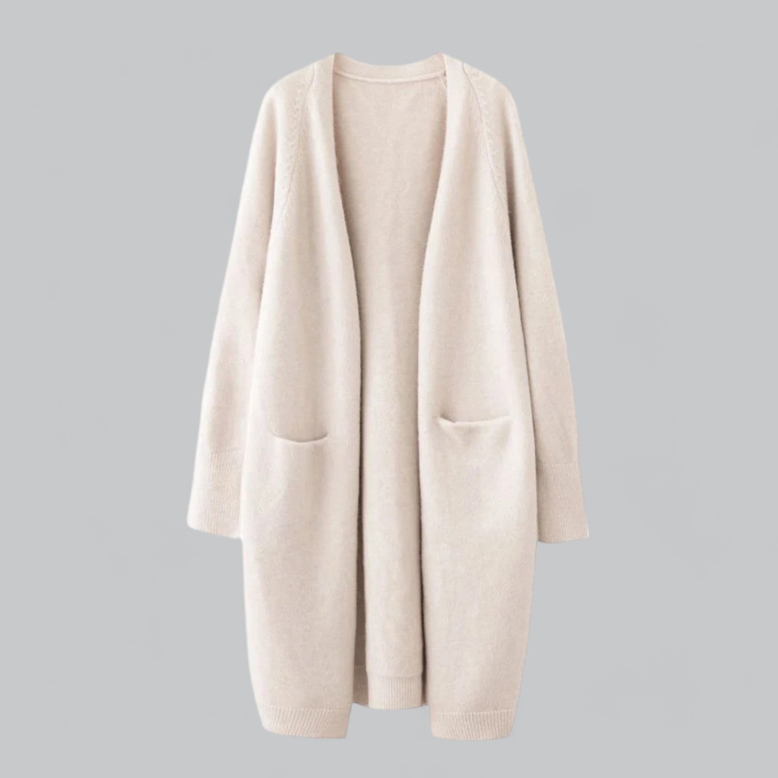 Women's Open Front Longline Cardigan – Classic Relaxed Fit Cardigan
