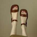 Women’s Vegan Leather Sandals – Soft Comfort Walking Sandals – Molly