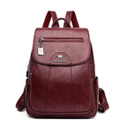 Women's Anti-Theft Faux Leather Backpack – Secure Everyday Backpack – Charlotte