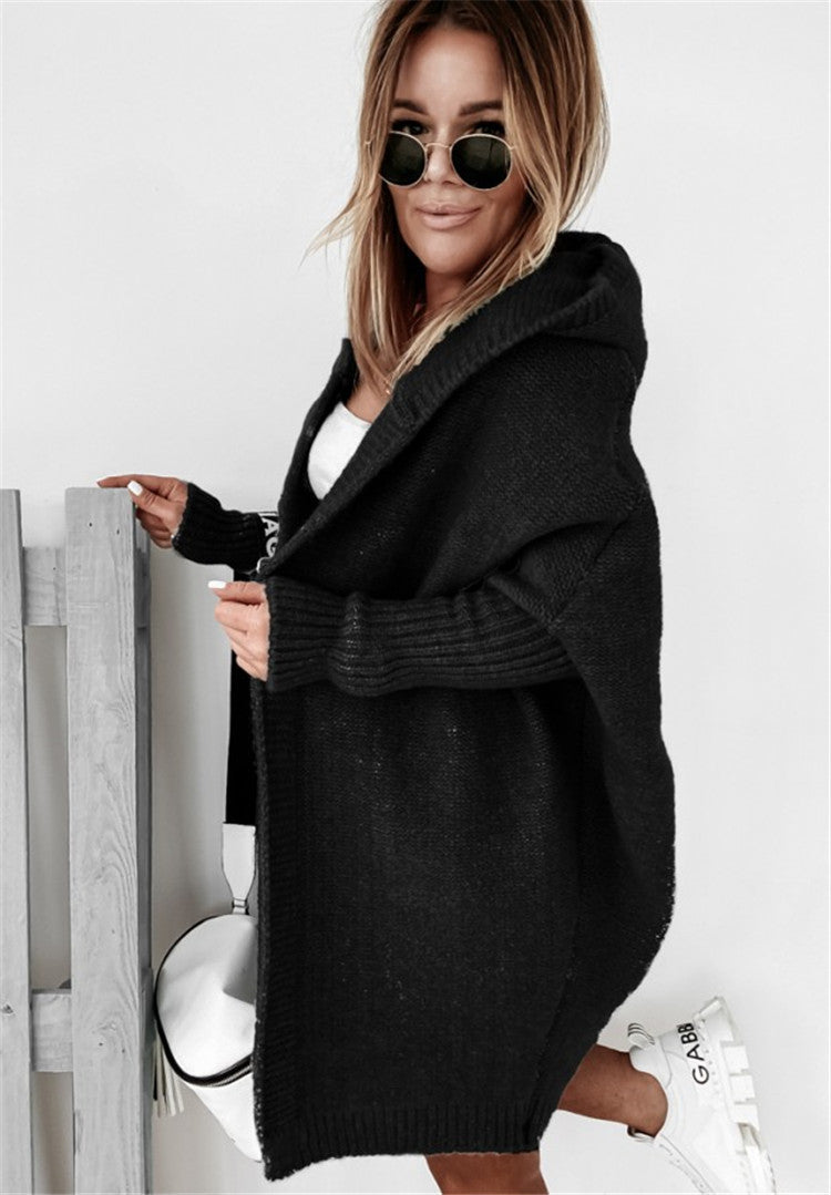 Women's Oversized Longline Cardigan – Relaxed Statement Sleeve Cardigan