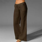 Women's Relaxed Linen Pants – Casual Wide Leg Pants