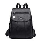 Women's Anti-Theft Faux Leather Backpack – Secure Everyday Backpack – Charlotte