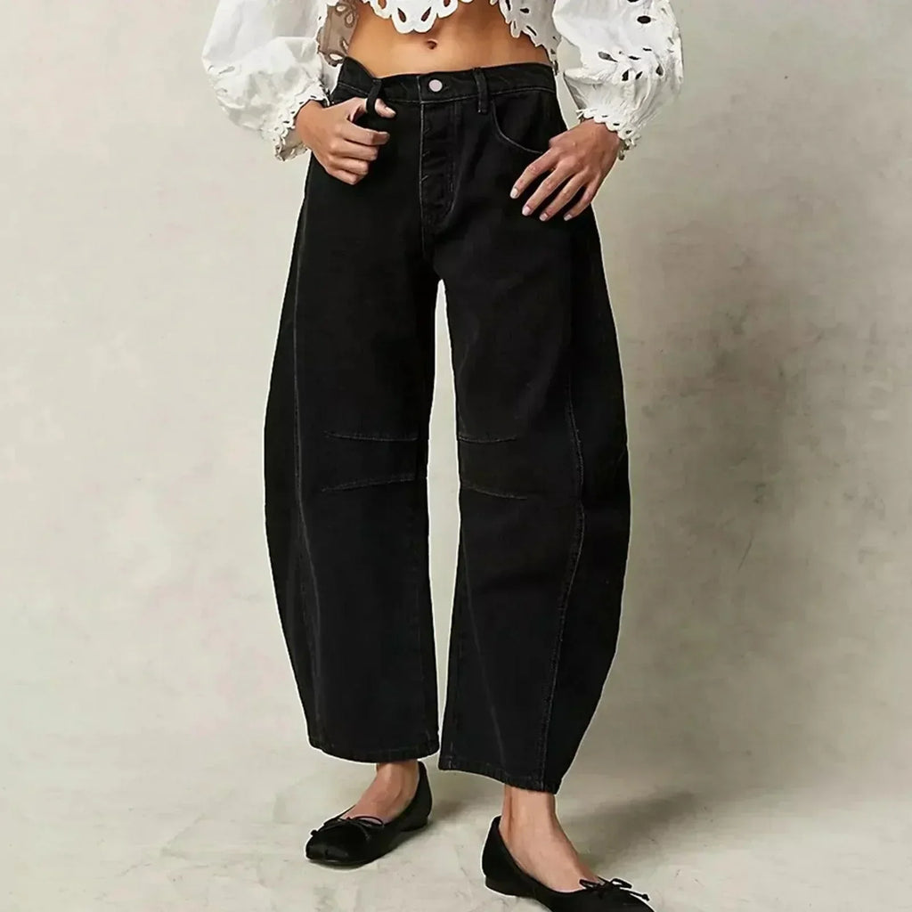Women's High Waist Jeans – Relaxed Fit Denim Jeans – Hanna