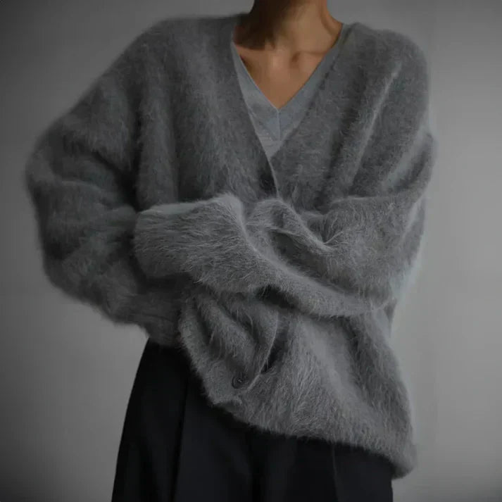 Women's Cardigan – Button Front Casual Cardigan – Ella