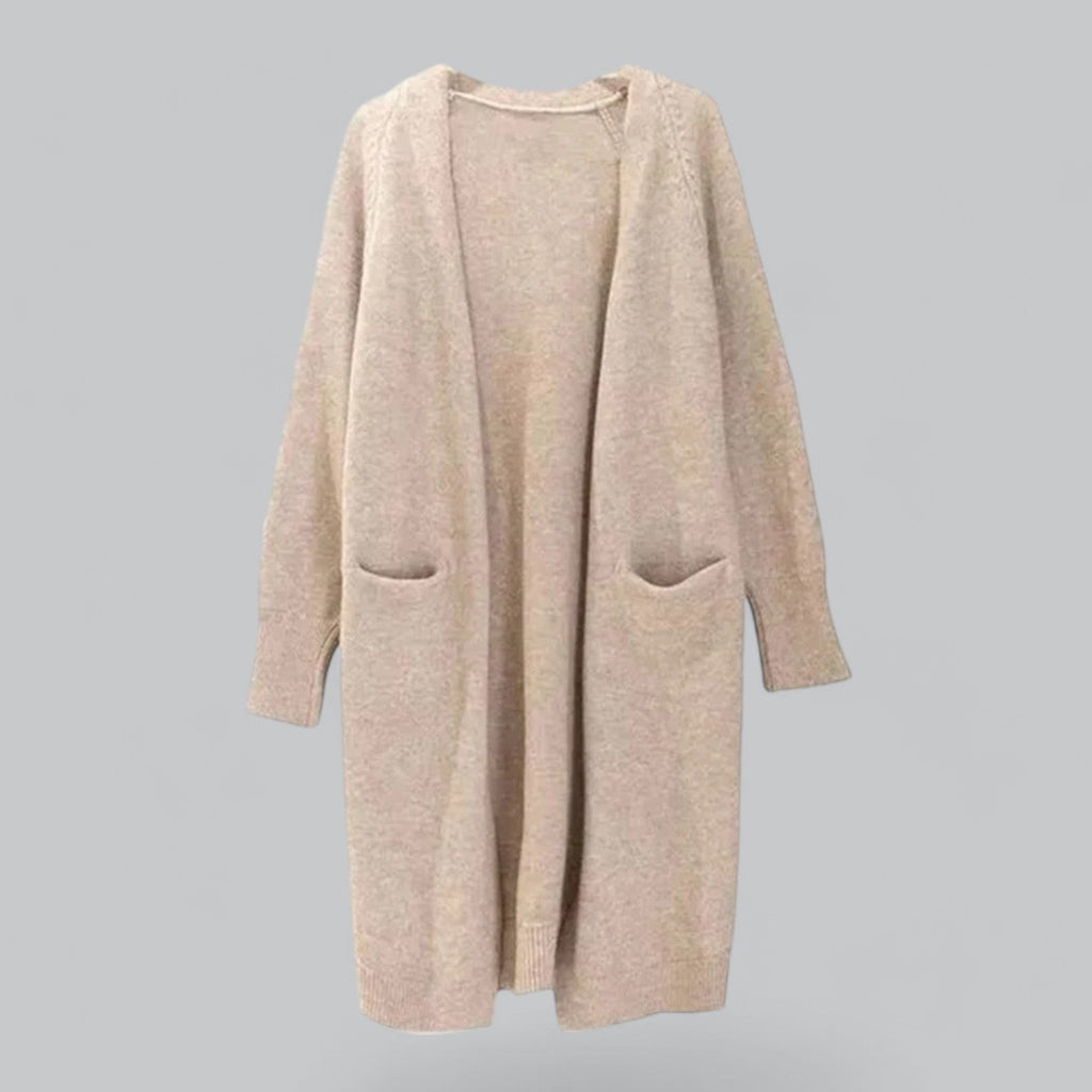 Women's Open Front Longline Cardigan – Classic Relaxed Fit Cardigan