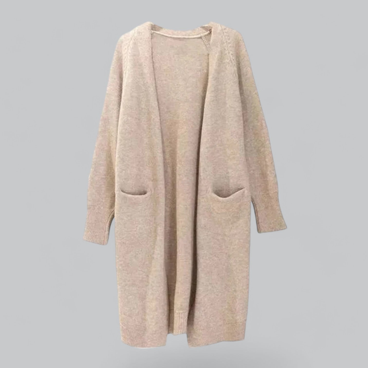 Women's Open Front Longline Cardigan – Classic Relaxed Fit Cardigan