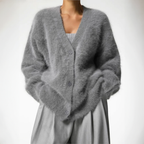 Women's Structured Statement Cardigan – Refined Long Sleeve Cardigan