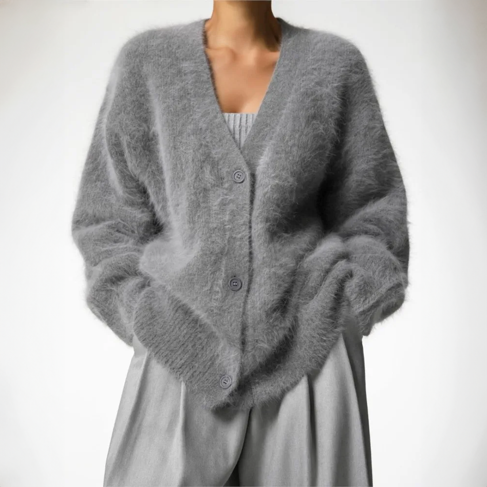 Women's Structured Statement Cardigan – Refined Long Sleeve Cardigan