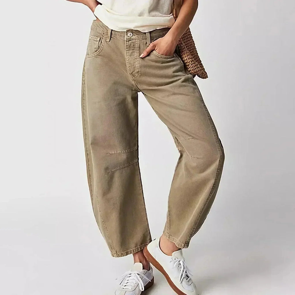 Women's High Waist Jeans – Relaxed Fit Denim Jeans – Hanna