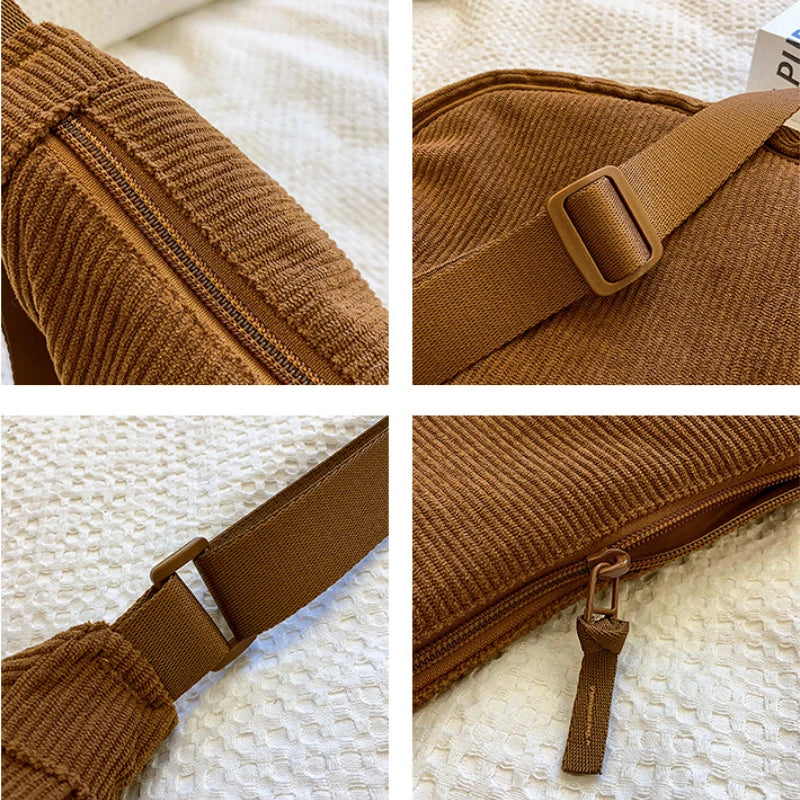 Women's Corduroy Crossbody Bag – Casual Mini Crossbody Bag – Josepha