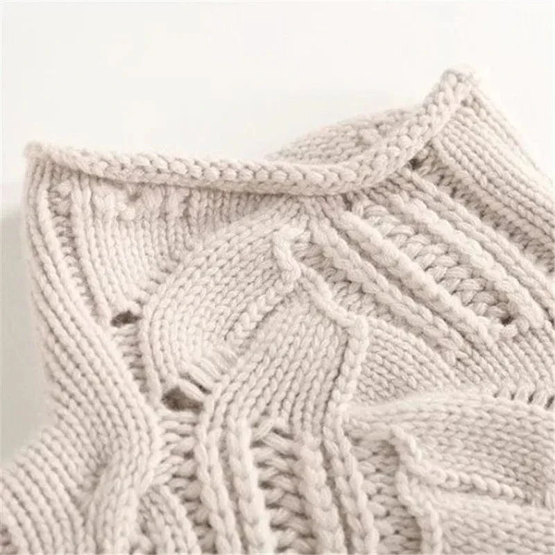 Women's Cozy Winter Sweater – Relaxed Long Sleeve Knit Pullover