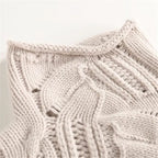 Women's Minimal Crew Neck Sweater – Classic Long Sleeve Knit Pullover